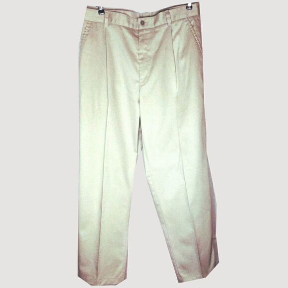 Nike Golf Pleated Front Khaki Pants 34x32 - Picture 1 of 8